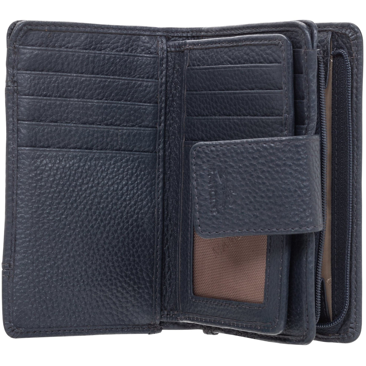 Mancini Pebbled Ladies’ RFID Medium Clutch Wallet