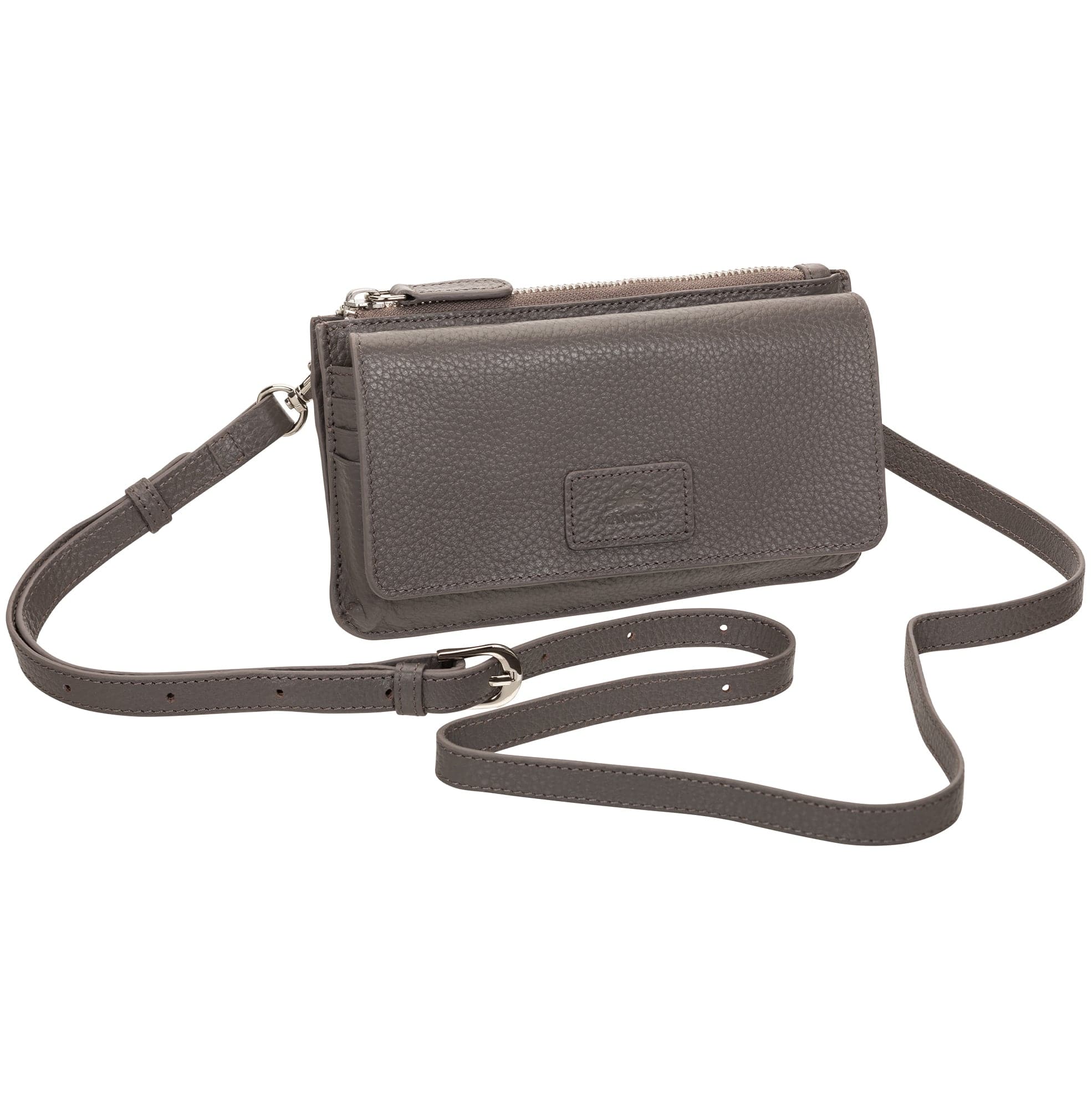 Mancini Pebbled Ladies RFID Crossbody Wallet