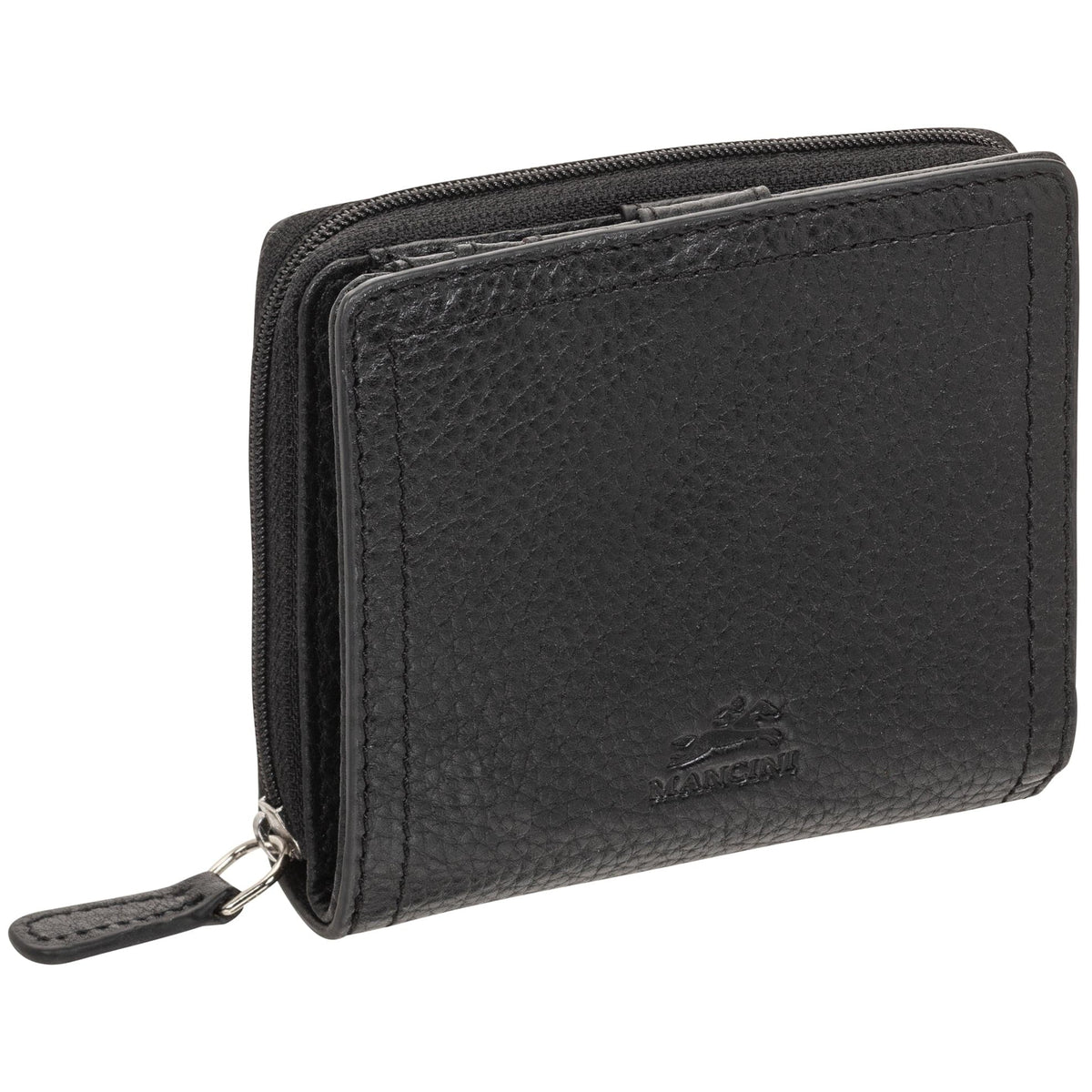Mancini Pebbled Ladies’ RFID Small Clutch Wallet