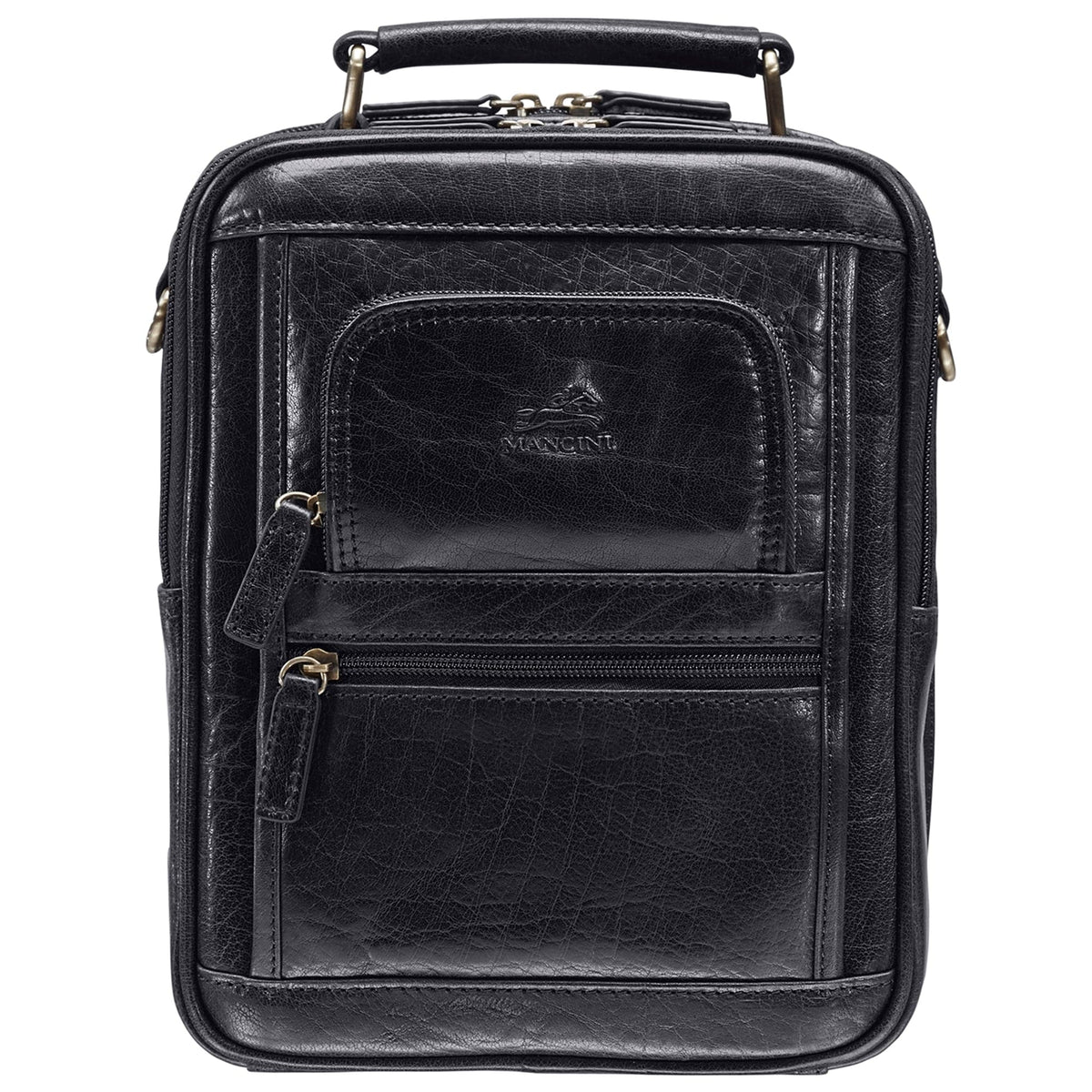 Mancini Arizona Large Unisex Bag with Zippered Rear Organizer
