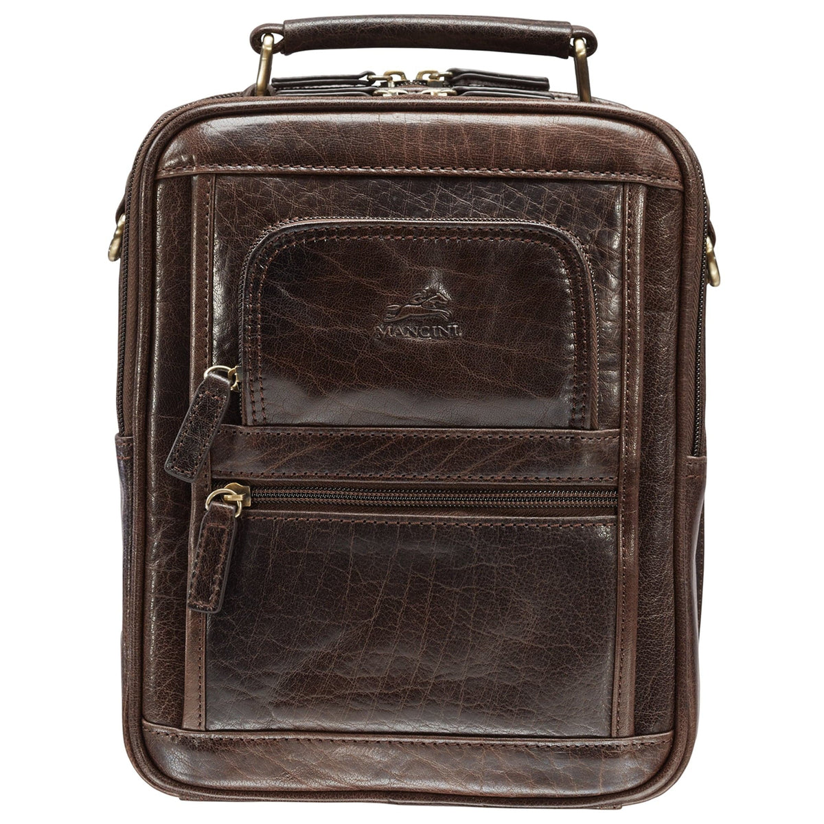 Mancini Arizona Large Unisex Bag with Zippered Rear Organizer
