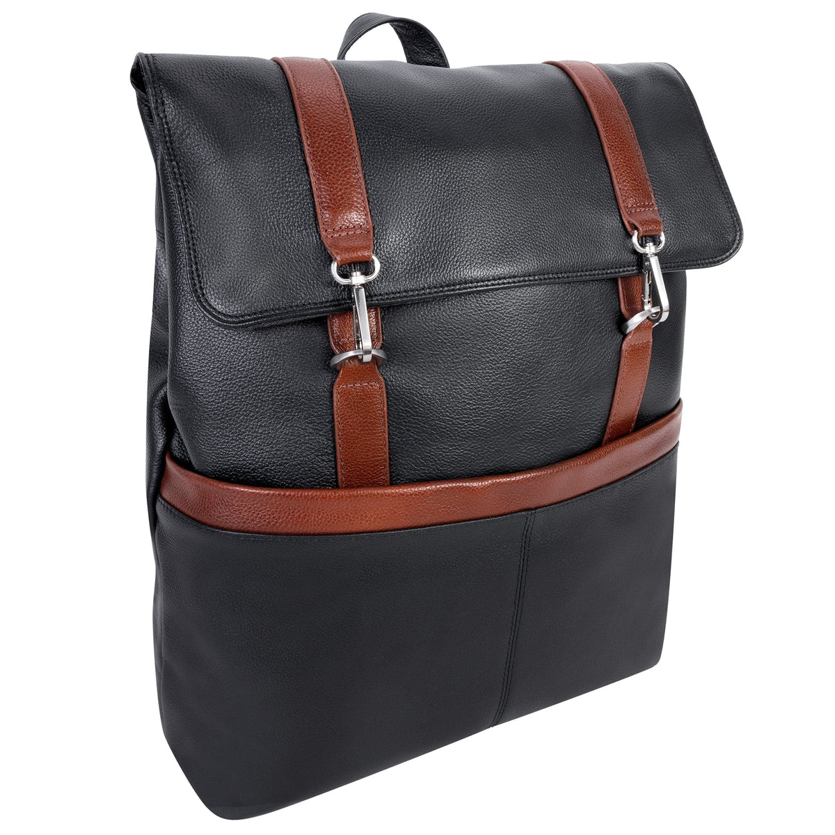 McKlein U Series Element 17" Two-Tone Flap-Over Laptop and Tablet Leather Backpack