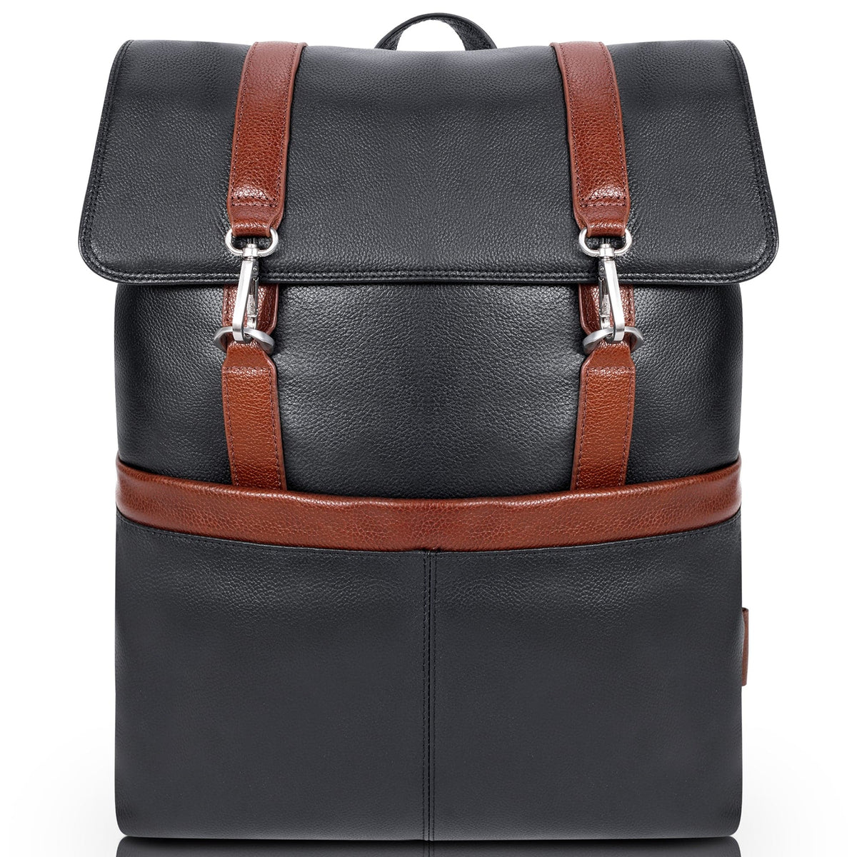 McKlein U Series Element 17" Two-Tone Flap-Over Laptop and Tablet Leather Backpack 