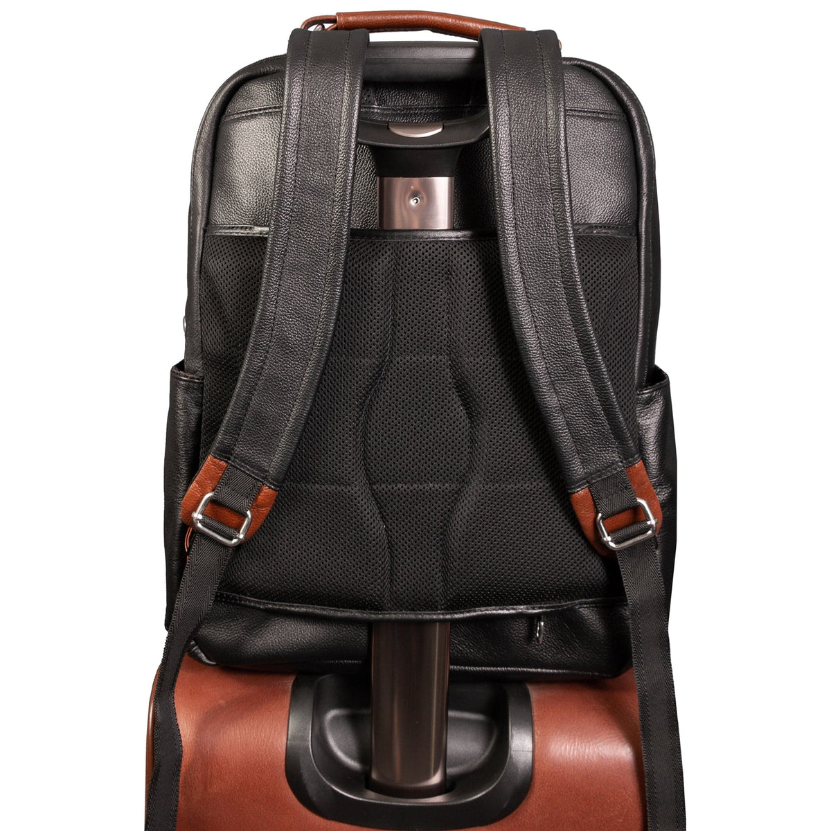 McKlein U Series Logan 17" Two-Tone Dual-Compartment Laptop and Tablet Leather Backpack