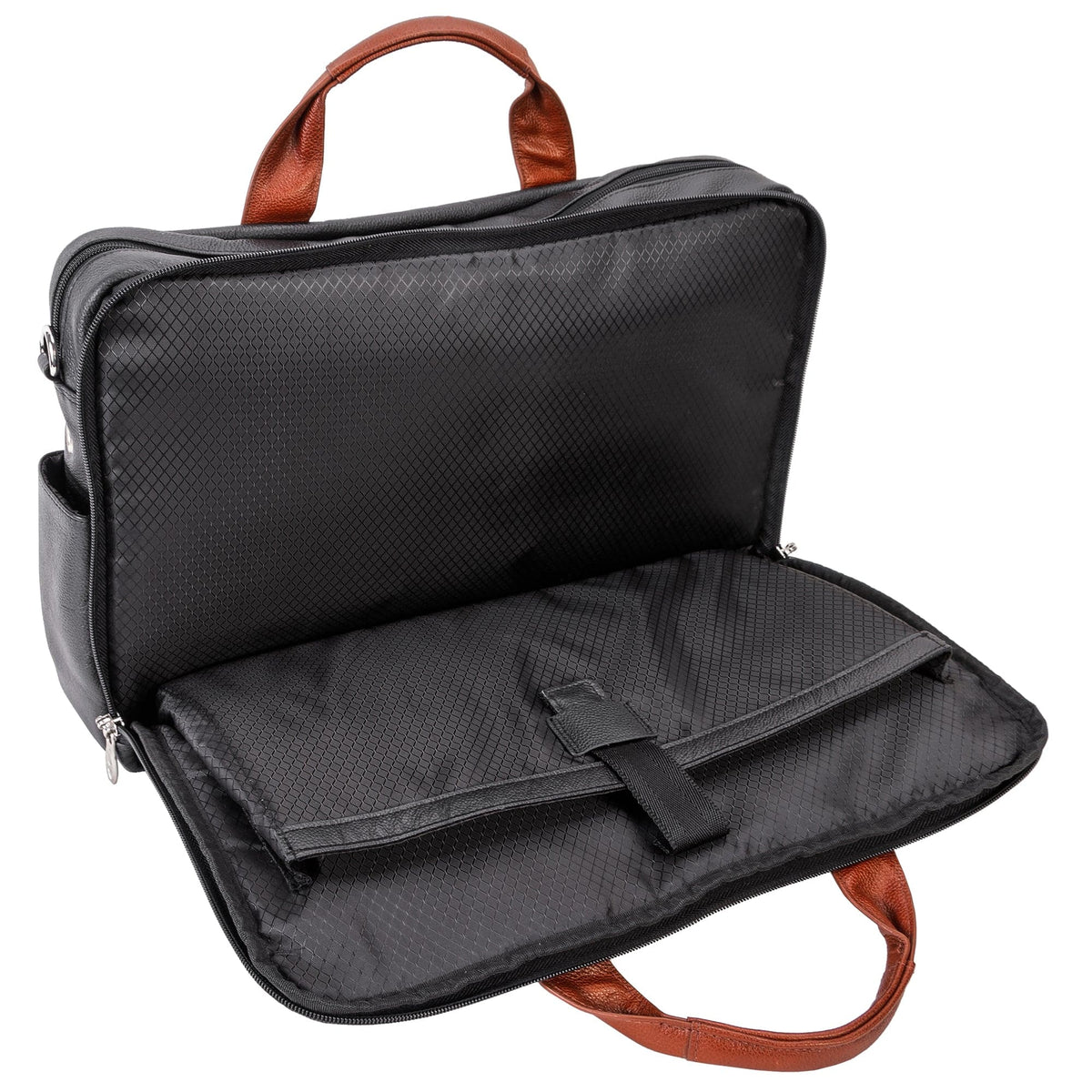 McKlein U Series Southport 17" Two-Tone Dual-Compartment Laptop and Tablet Leather Briefcase