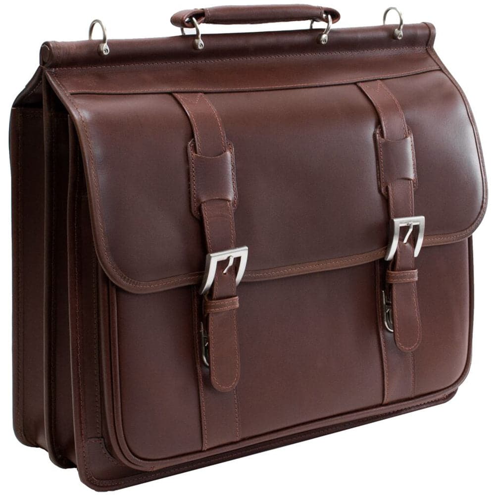 Mcklein USA Signorini 15" Leather Double Compartment Laptop Briefcase 2559