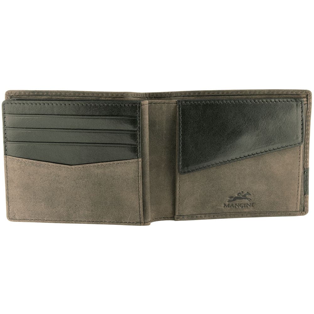 Mancini RFID Secure Men's Center Wing Wallet with Coin Pocket