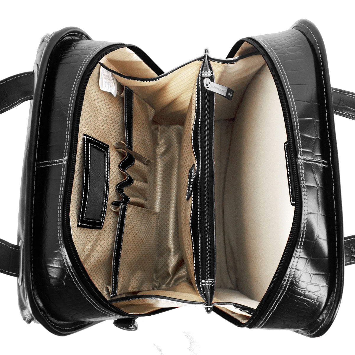 Mcklein USA Novembre 15" Leather Ladies Vertical Patented Detachable -Wheeled Laptop Briefcase