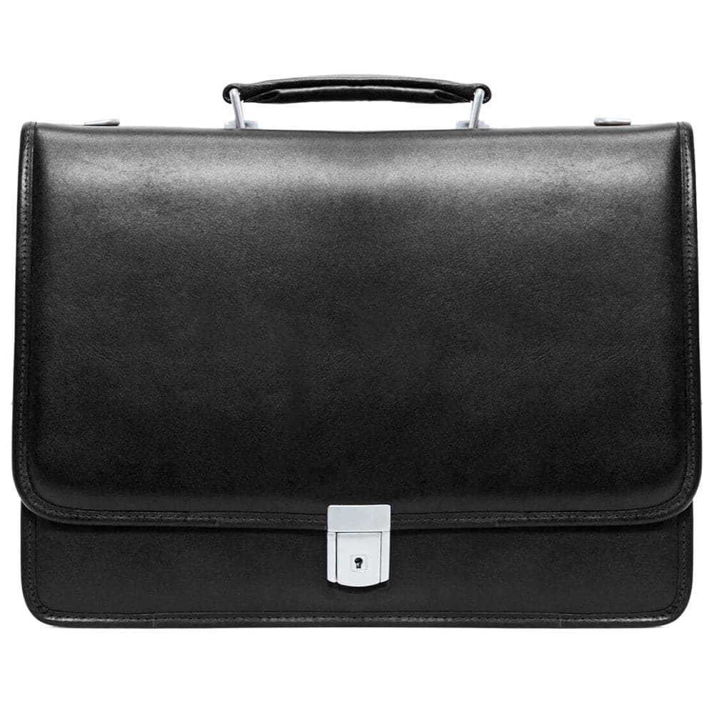 McKlein USA River North 15" Leather Triple Compartment Laptop Briefcase