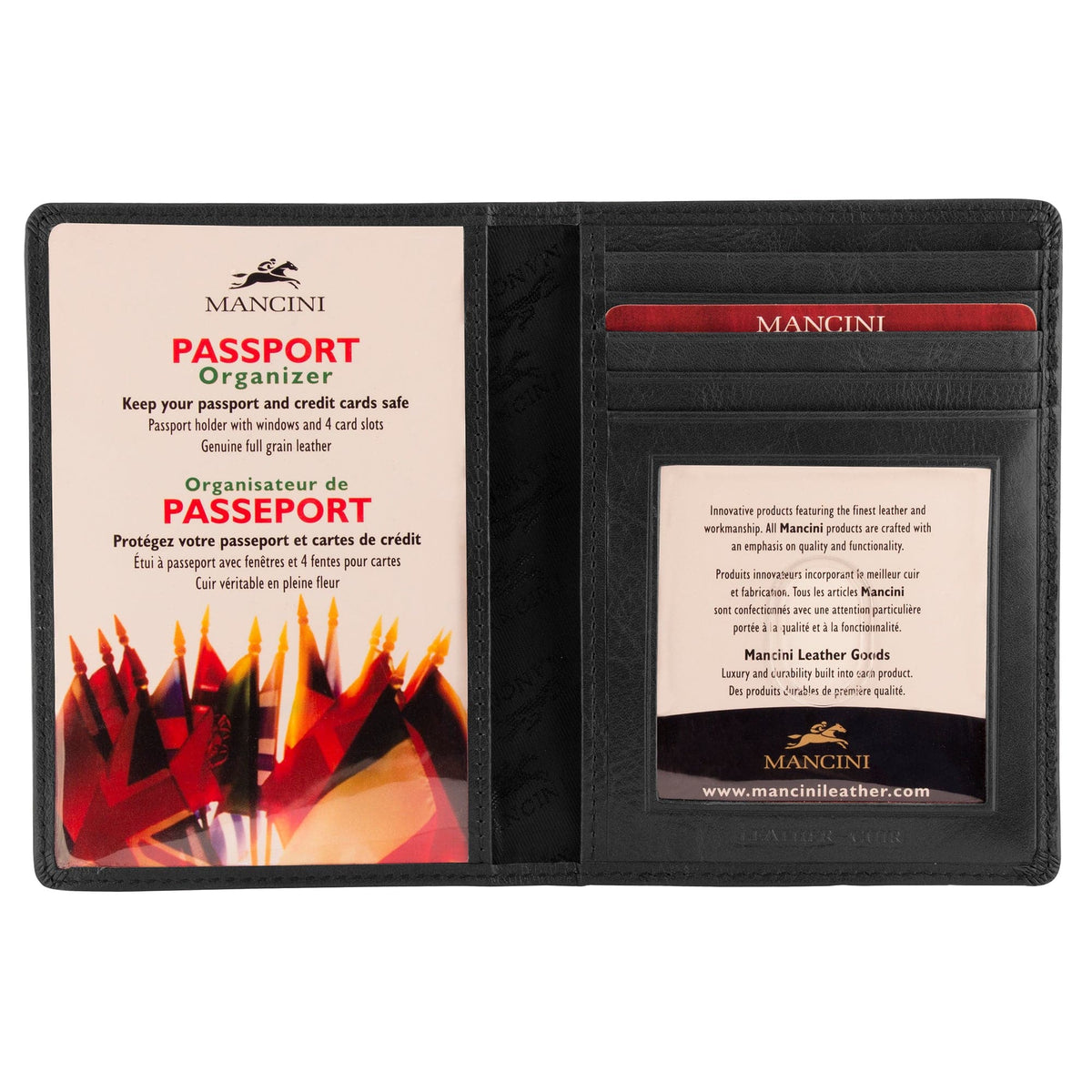 Mancini Equestrian-2 Deluxe Passport Wallet