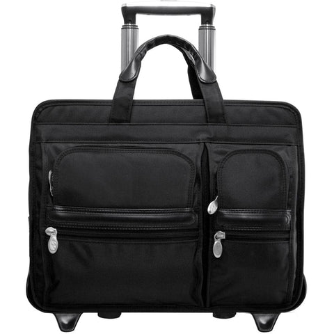 McKlein USA Clinton 17" Nylon Patented Detachable -Wheeled Laptop Briefcase