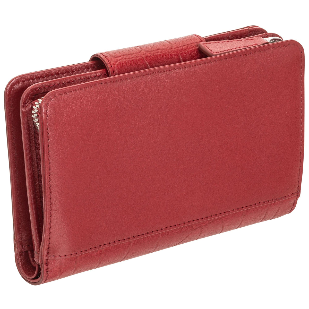 Mancini Croco RFID Secure Medium Clutch Wallet