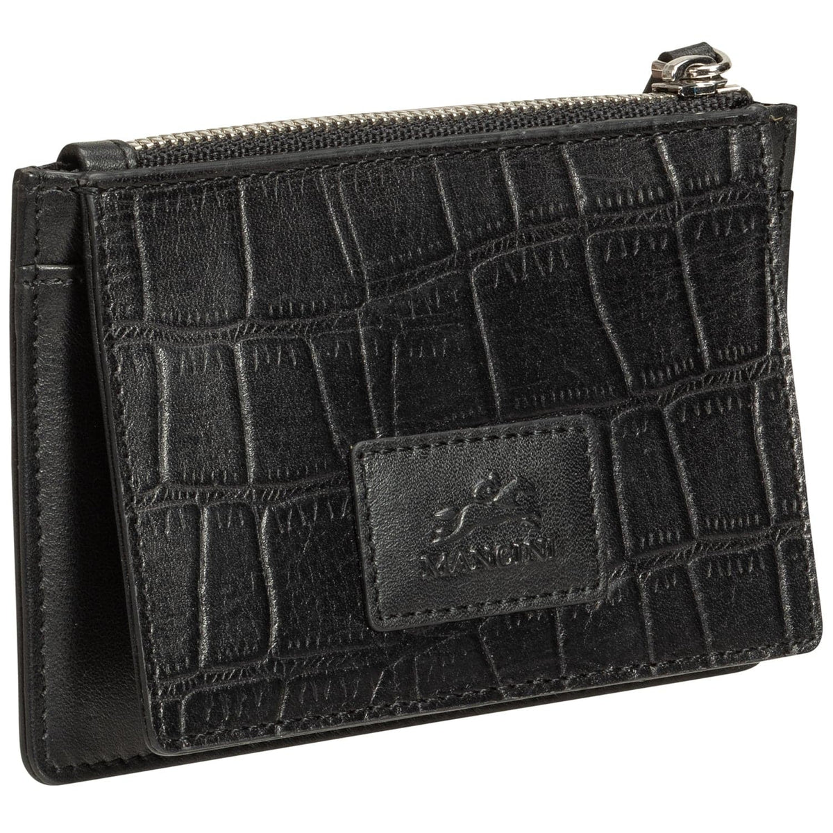 Mancini Croco RFID Secure Card Case and Coin Pocket