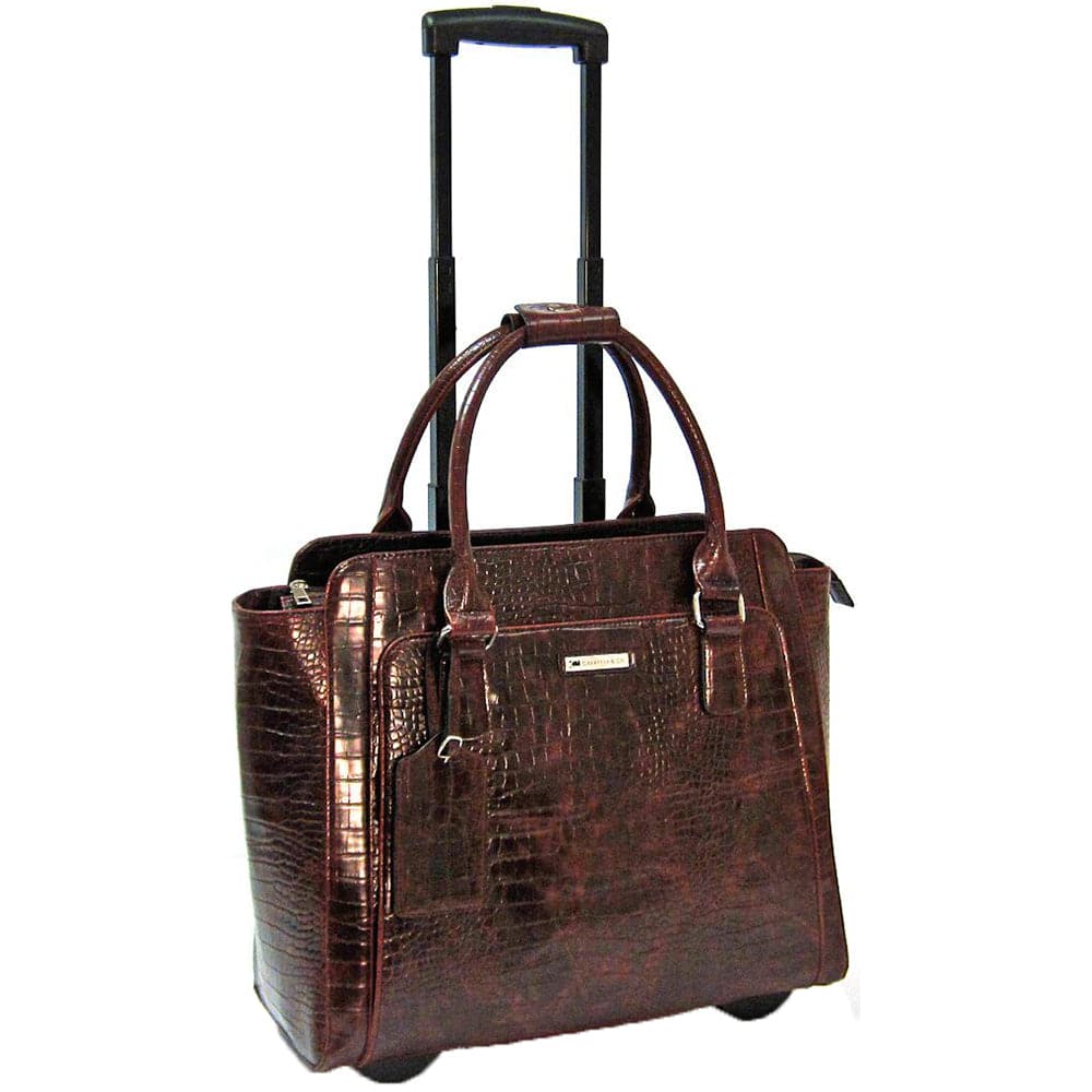 Cabrelli & Co. Fashion Executives Empire Croco 15"Rolling Briefcase
