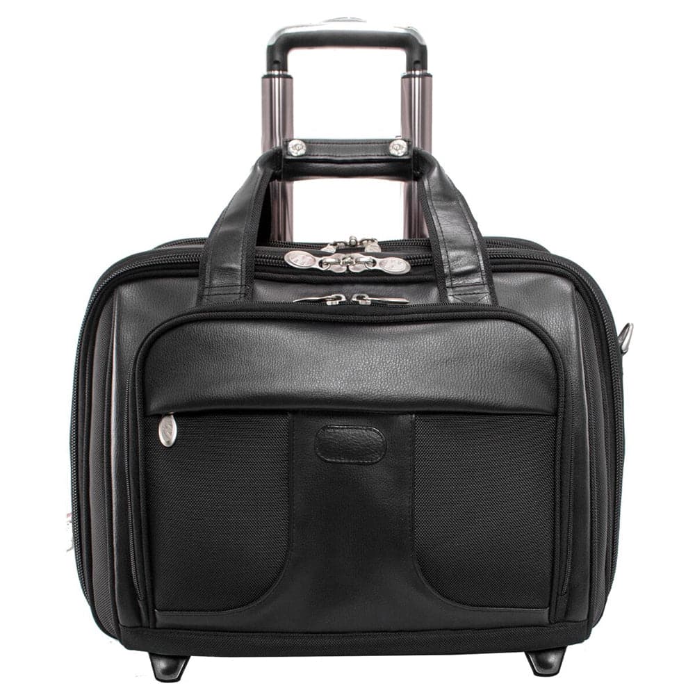 McKlein USA Chicago 17" Nylon Patented Detachable -Wheeled Laptop Overnight with Removable Briefcase