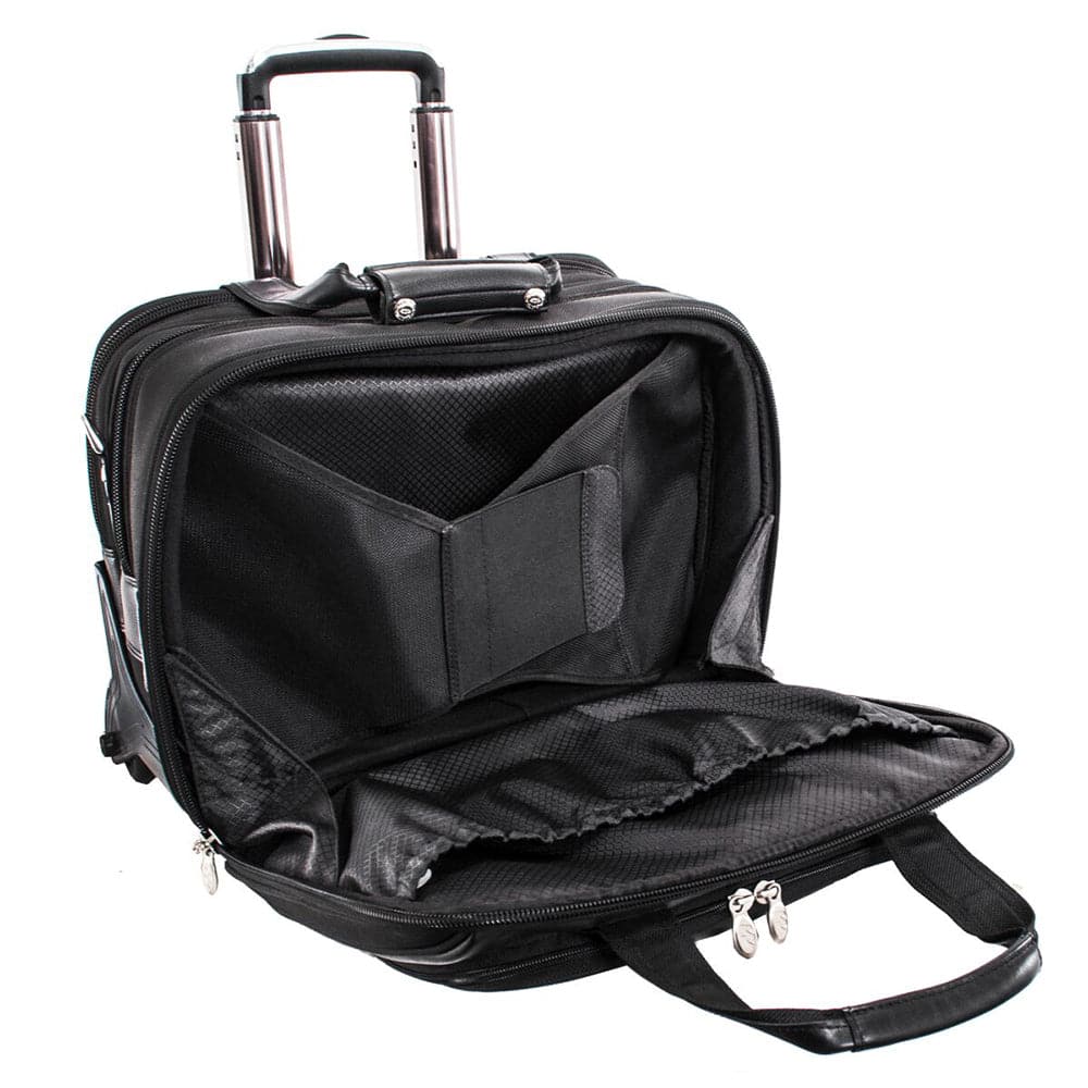 McKlein USA Chicago 17" Nylon Patented Detachable -Wheeled Laptop Overnight with Removable Briefcase