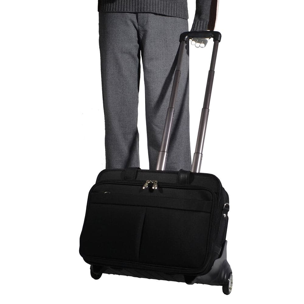 McKlein USA Roosevelt 17" Nylon Patented Detachable -Wheeled Laptop Briefcase with Removable Sleeve