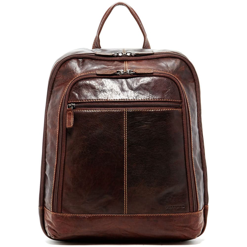 Jack Georges Voyager Professional Leather Laptop Backpack