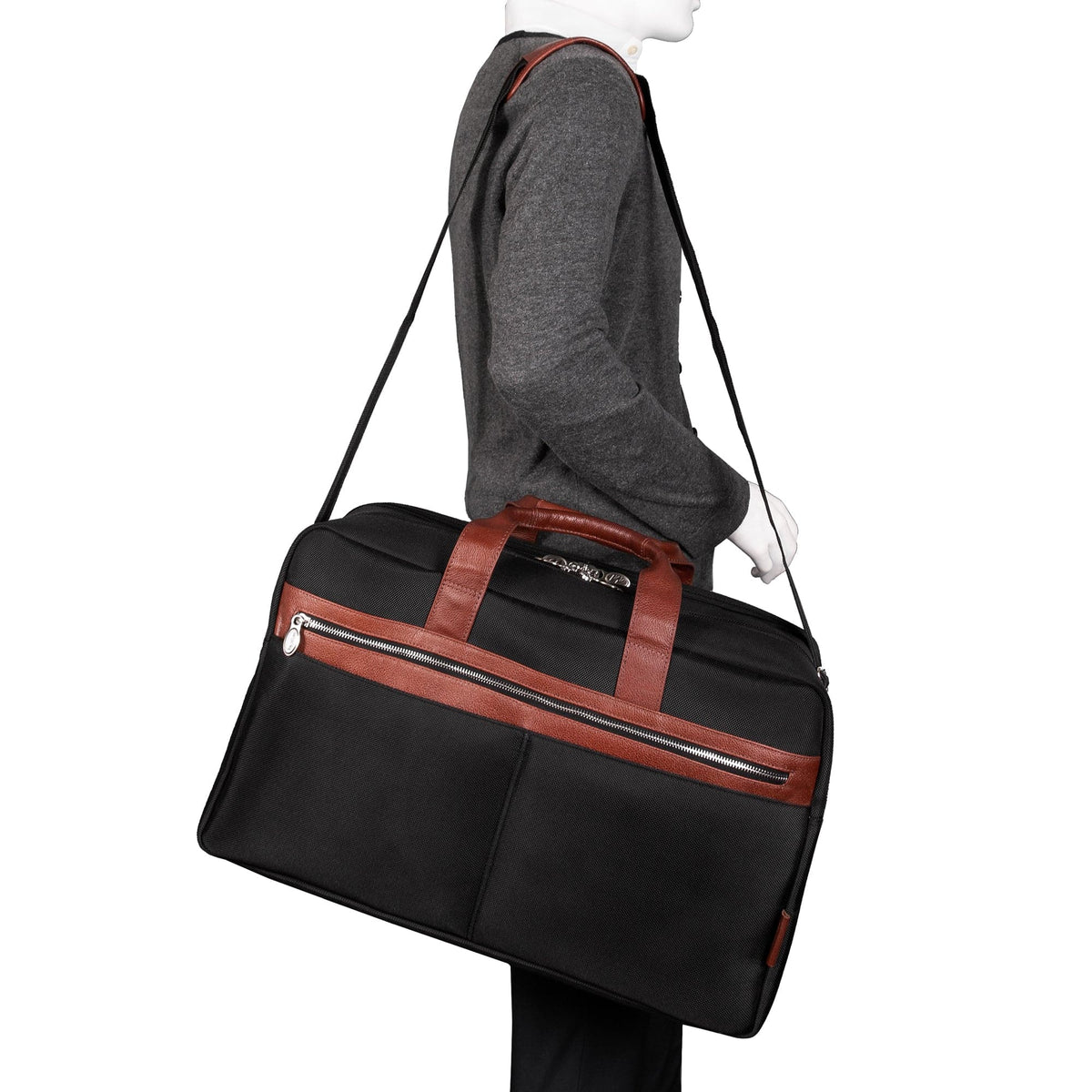 McKlein U Series Wellington 21" Two-tone Dual-Compartment Laptop and Tablet Carry-All Nylon Duffel Bag