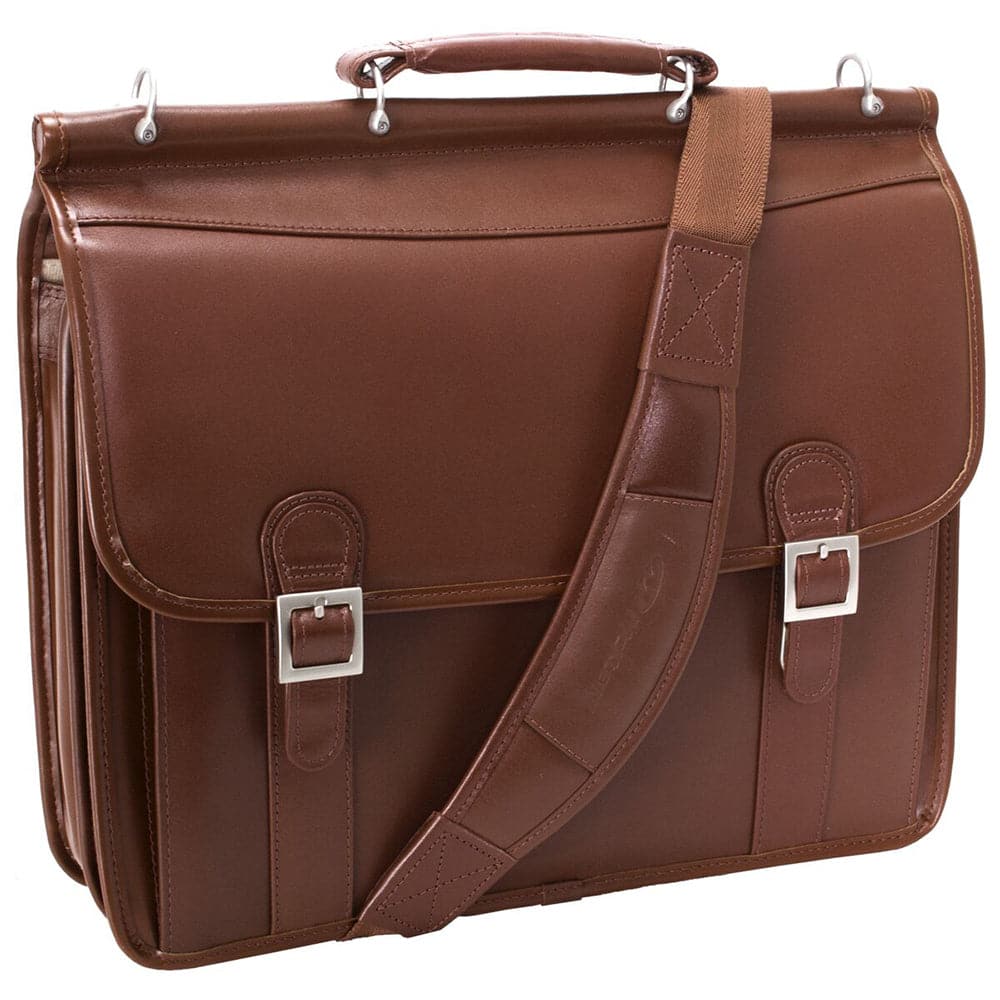 McKlein USA Halsted 15" Leather Double Compartment Laptop Briefcase