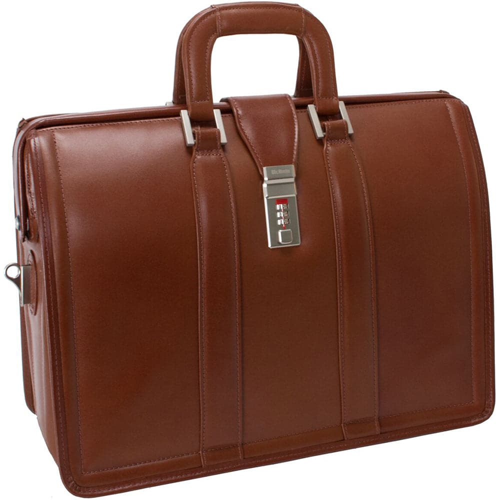 McKlein USA Morgan 17" Leather Litigator Laptop Briefcase