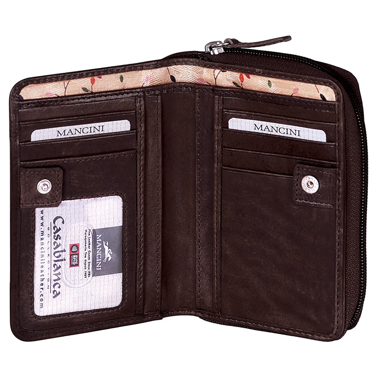 Mancini Casablanca Ladies RFID Medium Clutch Wallet