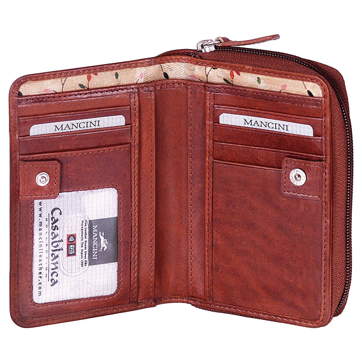 Mancini Casablanca Ladies RFID Medium Clutch Wallet