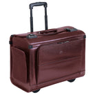 Mancini Business Collection Leather Wheeled Catalog Case - Burgundy