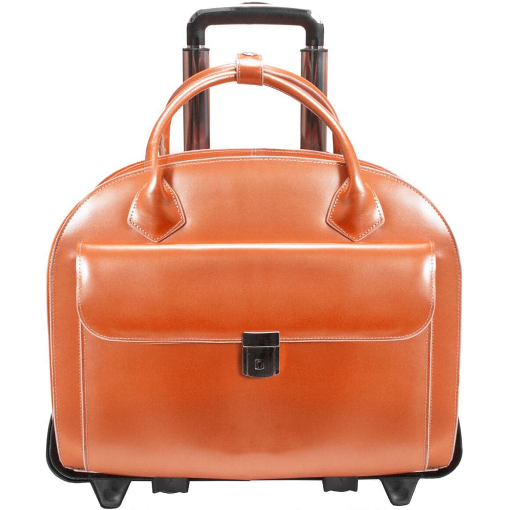 McKlein USA Glen Ellyn 15" Leather Patented Detachable-Wheeled Laptop Briefcase