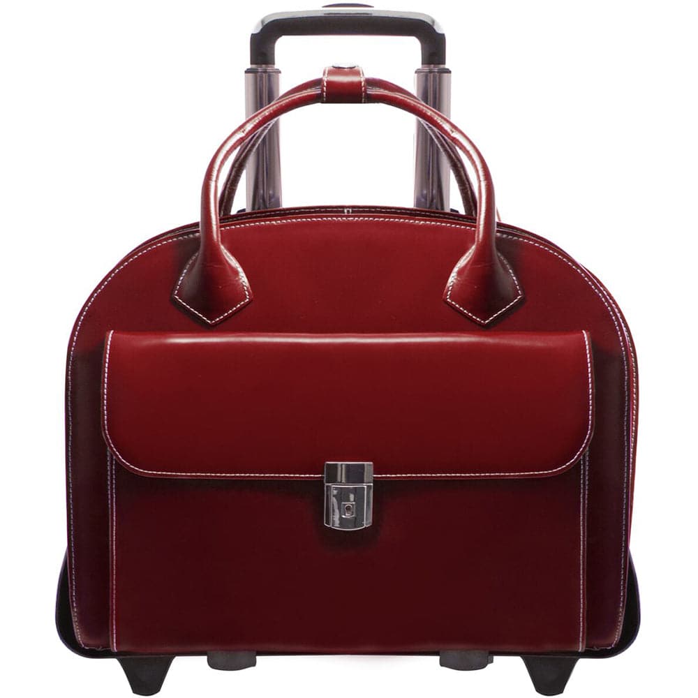 McKlein USA Glen Ellyn 15" Leather Patented Detachable-Wheeled Laptop Briefcase