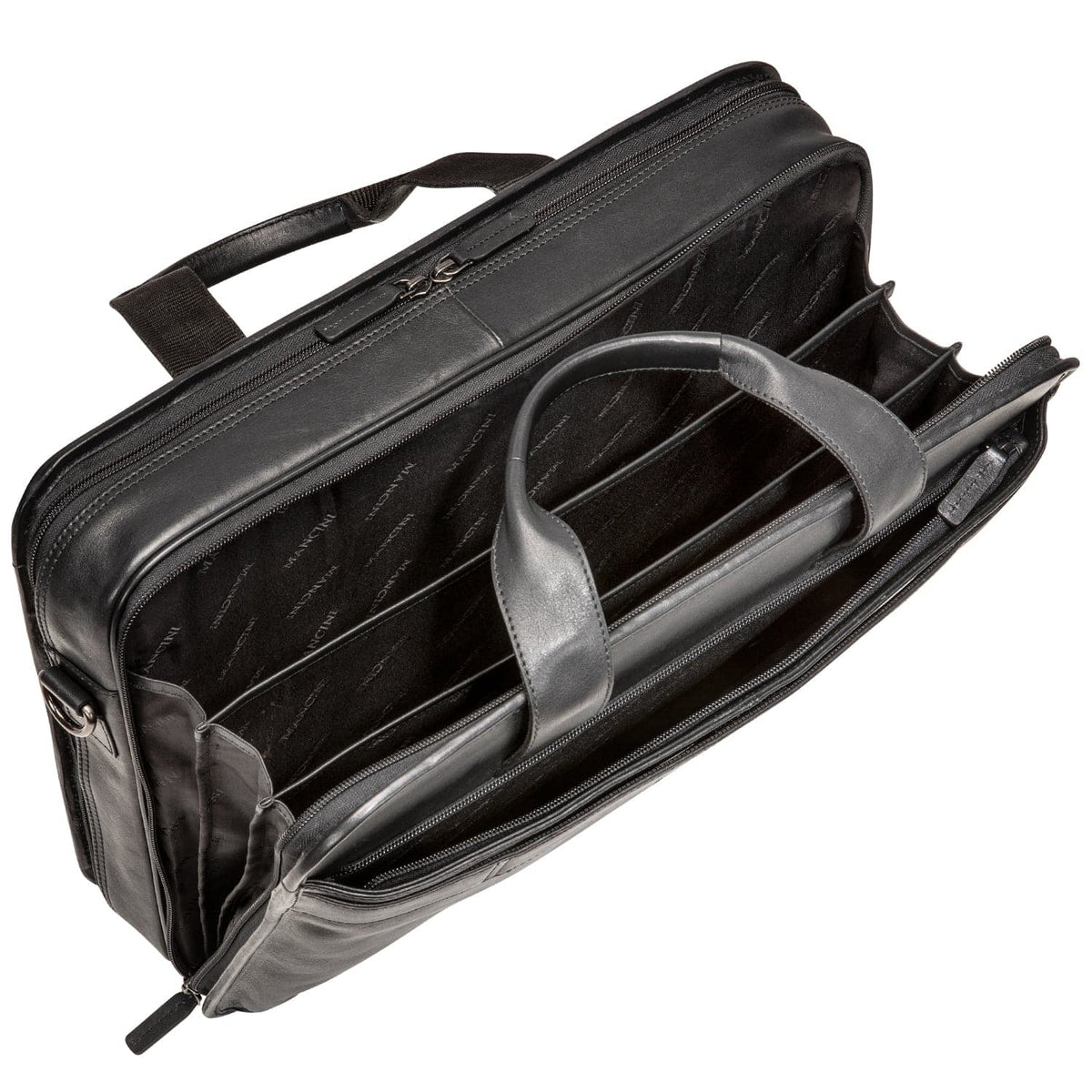 Mancini Milan Double Compartment Top Zipper 15.6” Laptop / Tablet Briefcase