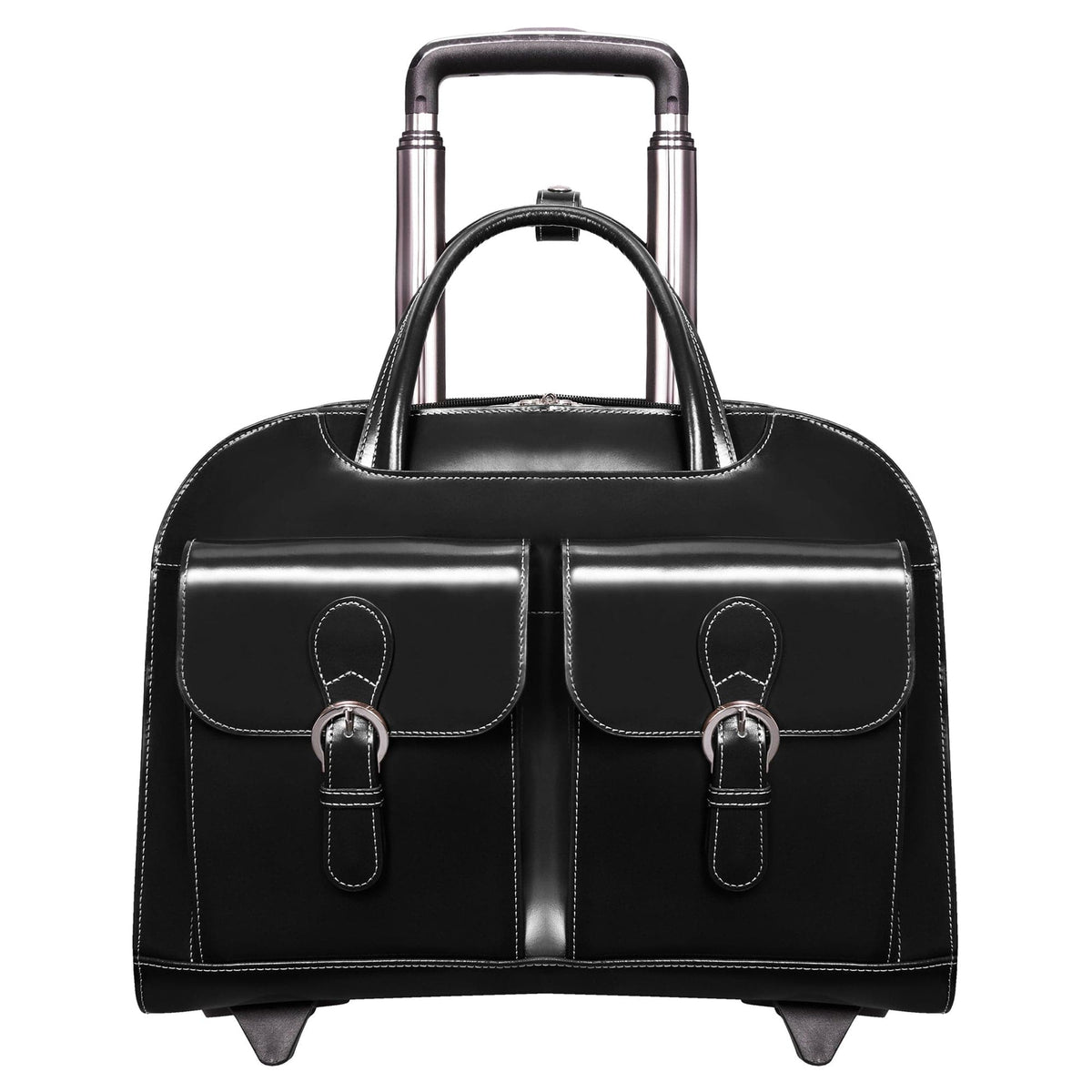 McKlein USA Davis 15" Leather Wheeled Laptop Briefcase