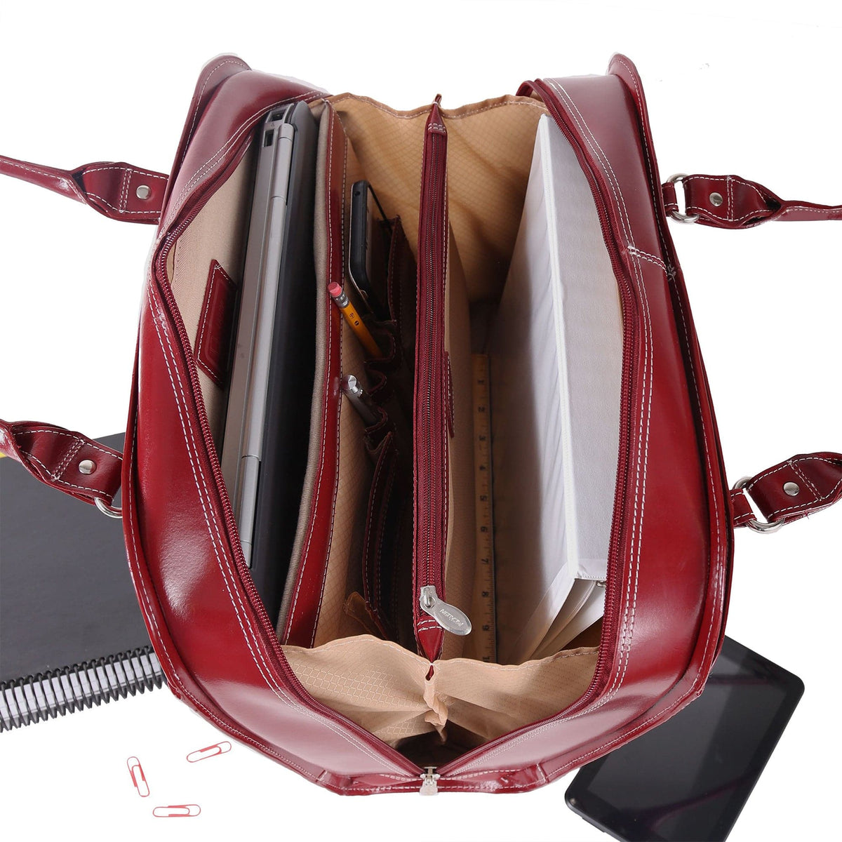McKlein USA Hillside 14" Leather Ladies' Laptop Briefcase