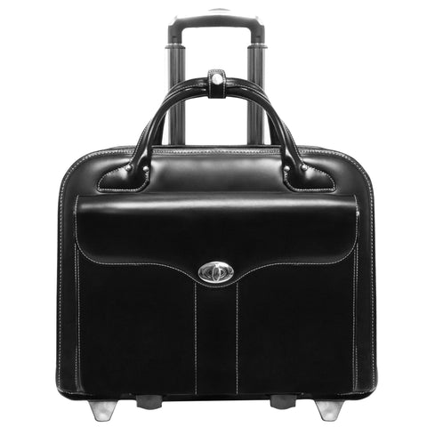 McKlein W Series Berkeley 15.4" Leather Patented Detachable-Wheeled Briefcase
