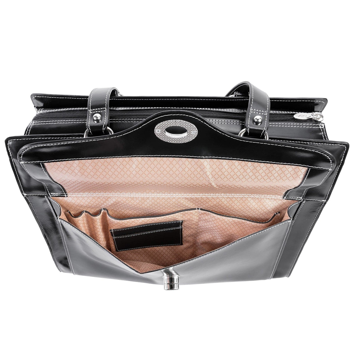 McKlein W Series Joliet 15.4" Leather Laptop Shoulder Tote Bag