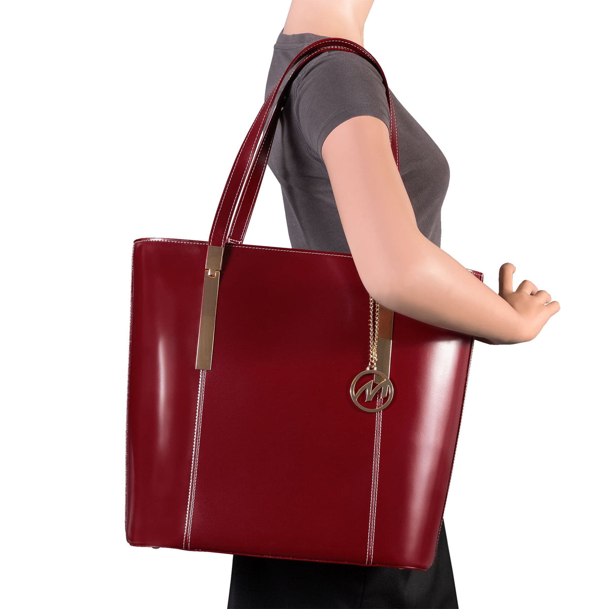 McKlein USA Cristina Leather Tote Bag with Tablet Pocket 9754