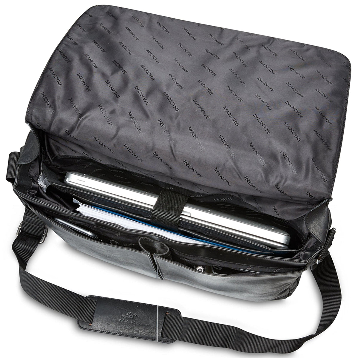 Mancini Buffalo 15" Messenger Bag for Laptop and Tablet