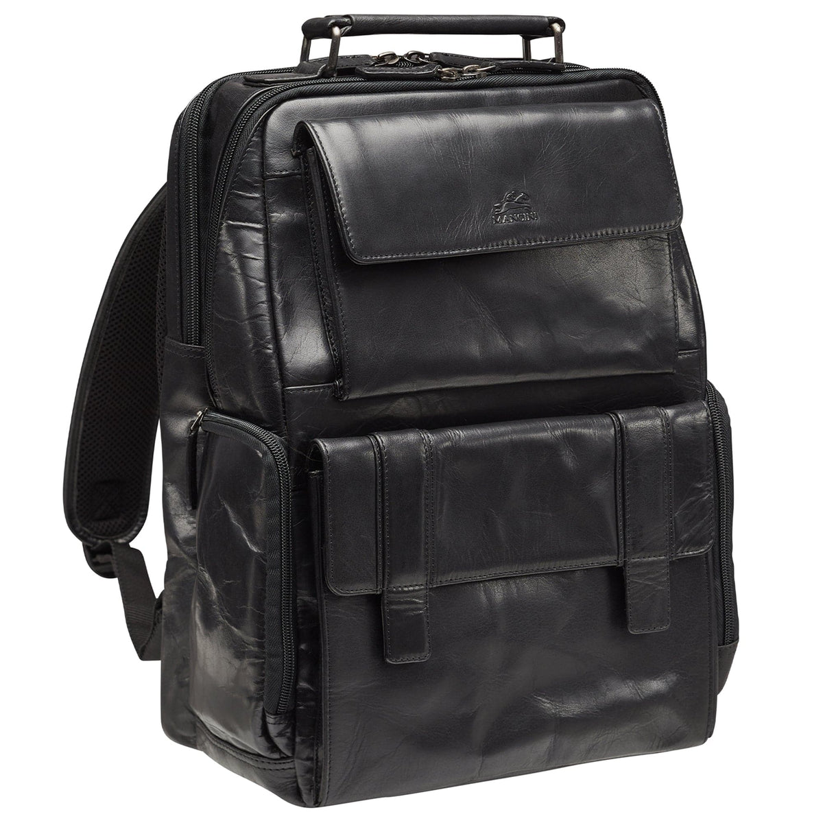 Mancini Buffalo Backpack with RFID Secure Pocket for 15.6” Laptop
