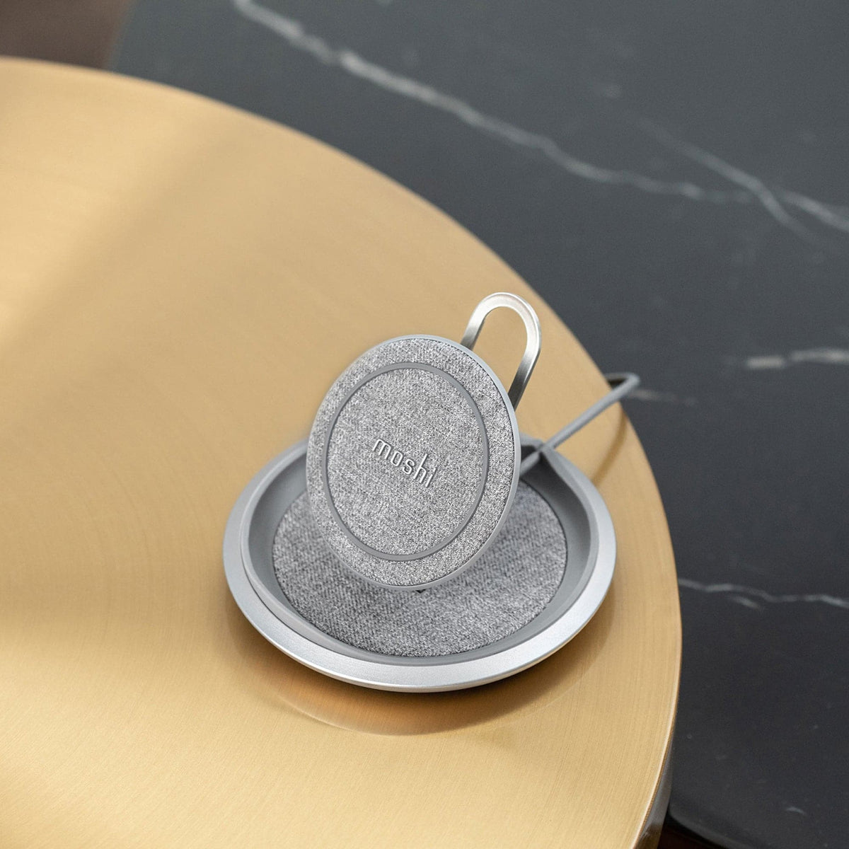 Moshi Lounge Q Wireless Charging Stand, Fast-charging with Adjustable-Height for all Phones