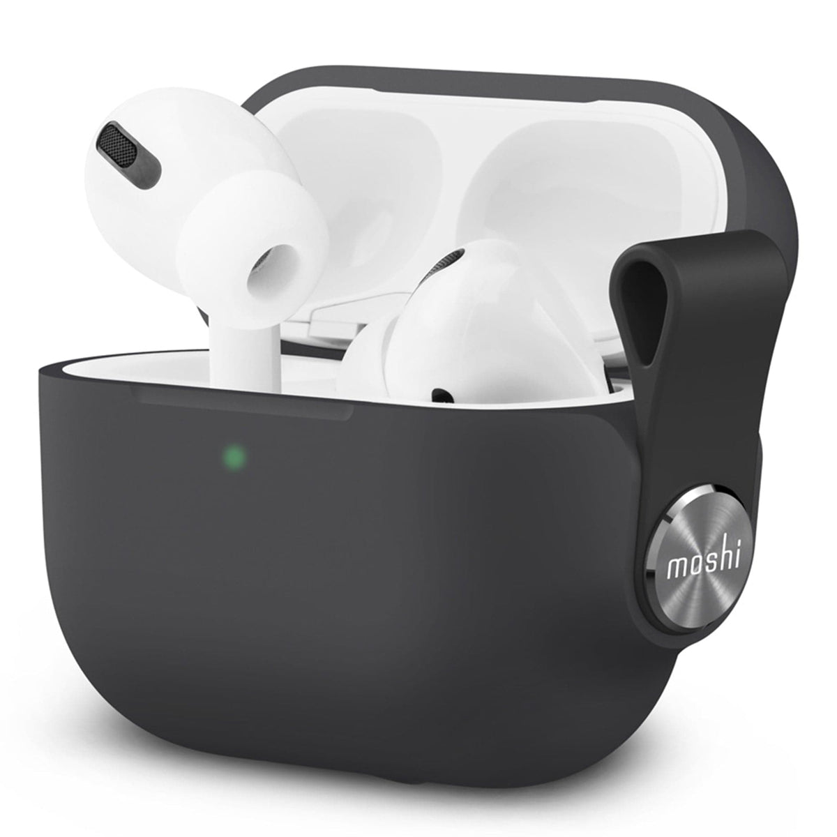 Moshi Pebbo for AirPods Pro, AirPods Case with Detachable Wrist Strap and LintGuard Protection