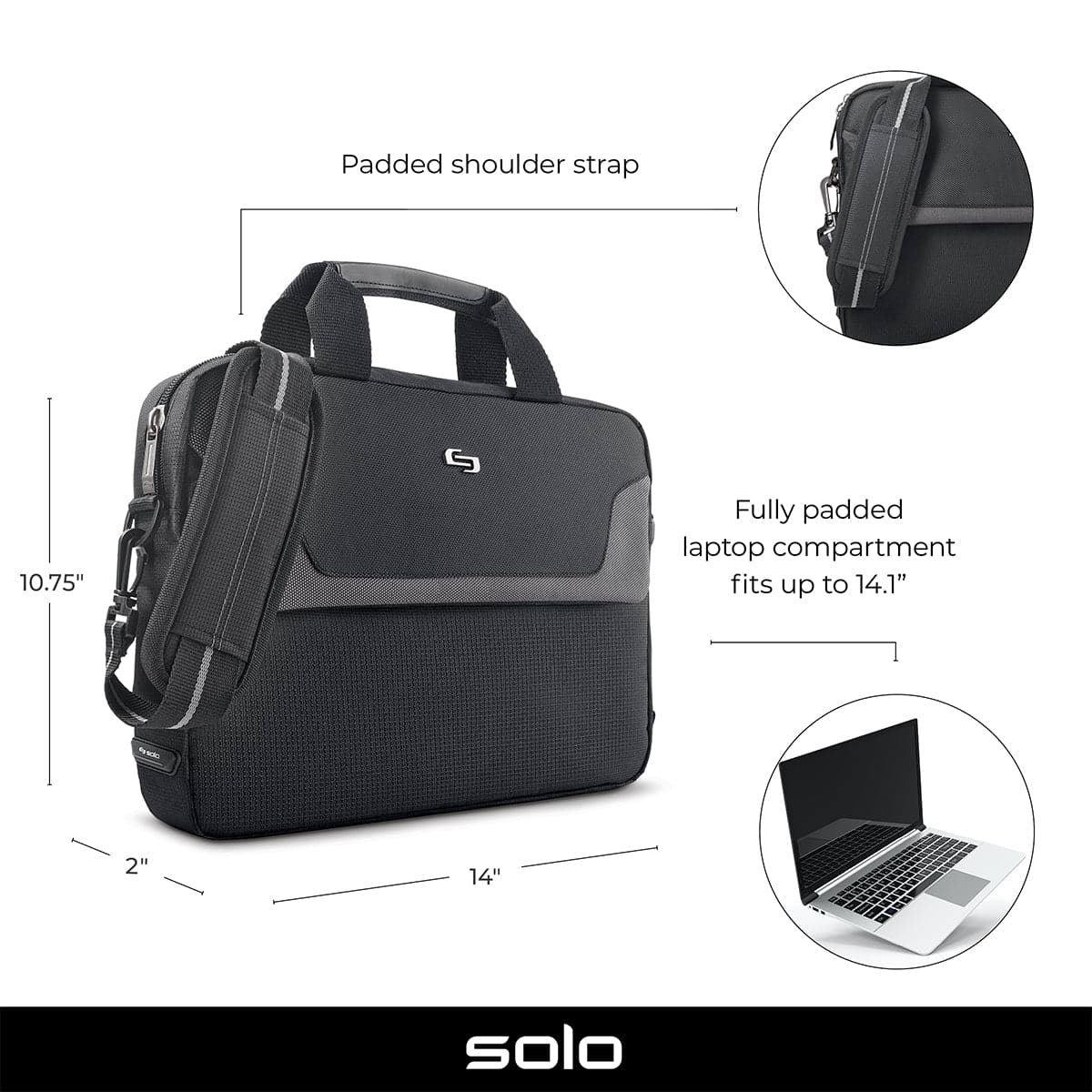 Solo City 11" Flatiron Slim Brief