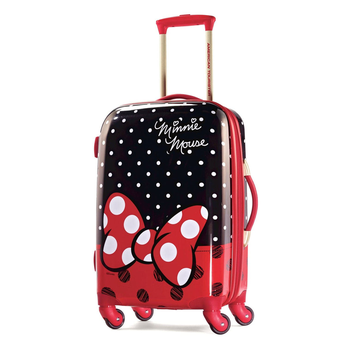 American Tourister Disney 21 Hardside Spinner Luggage Minnie Mouse Red Bow