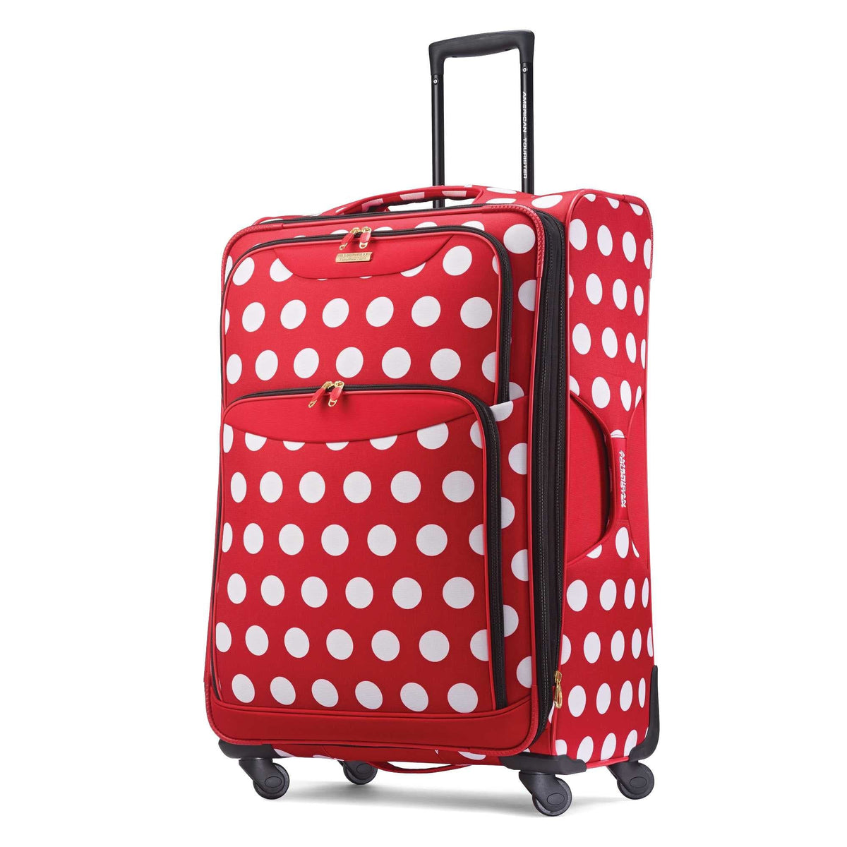 American Tourister Disney 28 Softside Spinner Luggage Minnie Mouse Polka Dot
