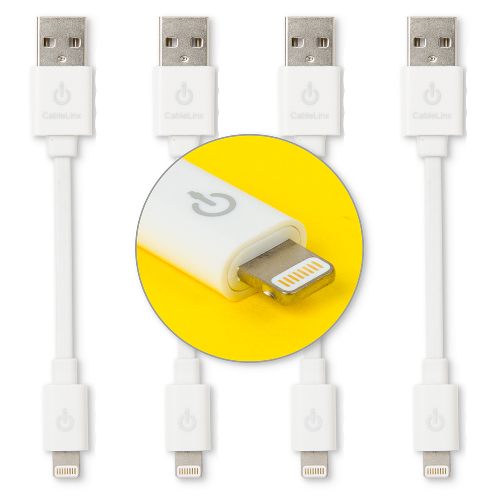 The Charge Hub Cable Linx Value Pack of 4 MFi USB Charge & Sync Cables with Lightning Connector