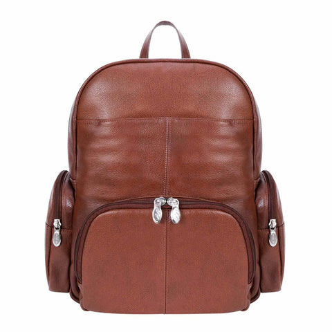 McKlein USA Cumberland 15" Leather Dual Compartment Laptop Backpack