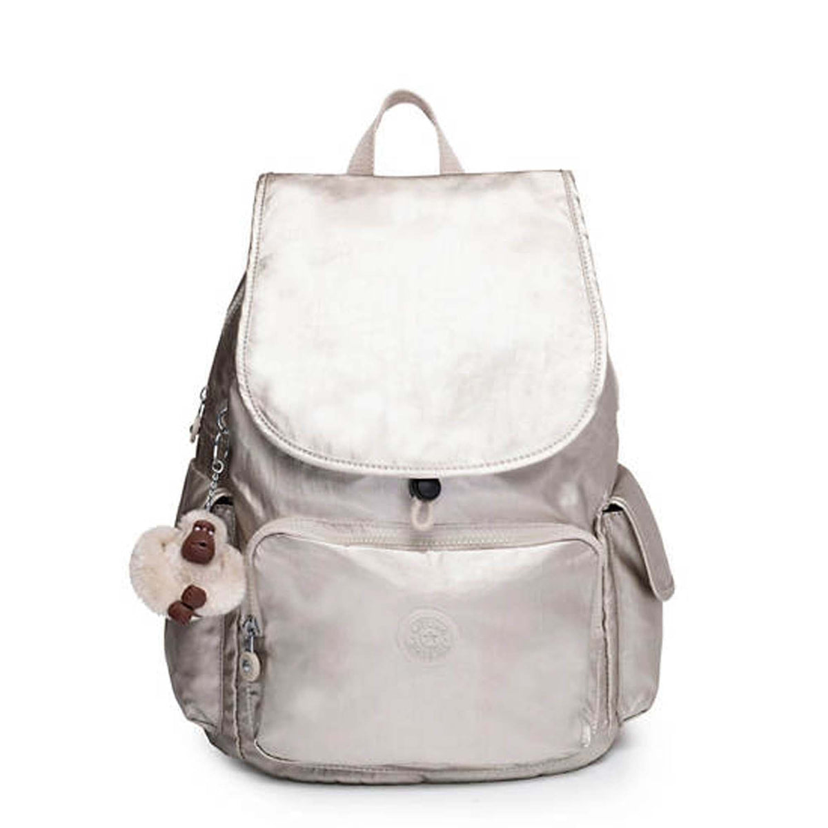 Kipling Space Gray Metallic Backpack Kipling City Pack Medium Metallic Backpack – bagdUp main image 3
