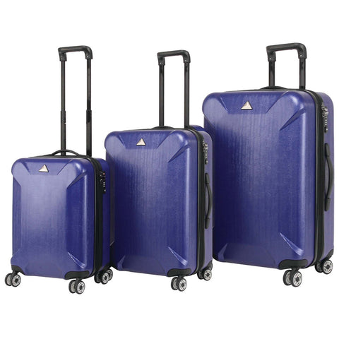 Triforce Oxford Carry On 8 wheel 3 Piece Luggage Set