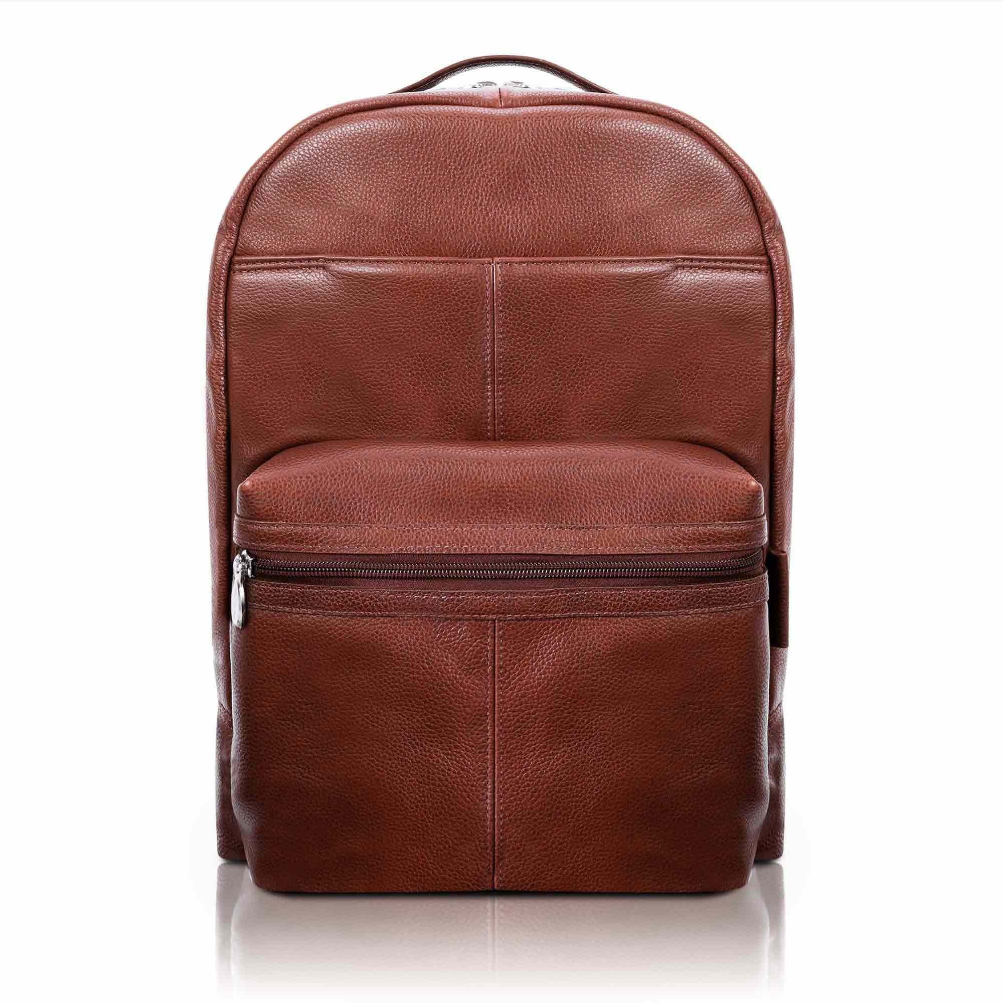 McKlein USA Parker 15" Leather Dual Compartment Laptop Backpack