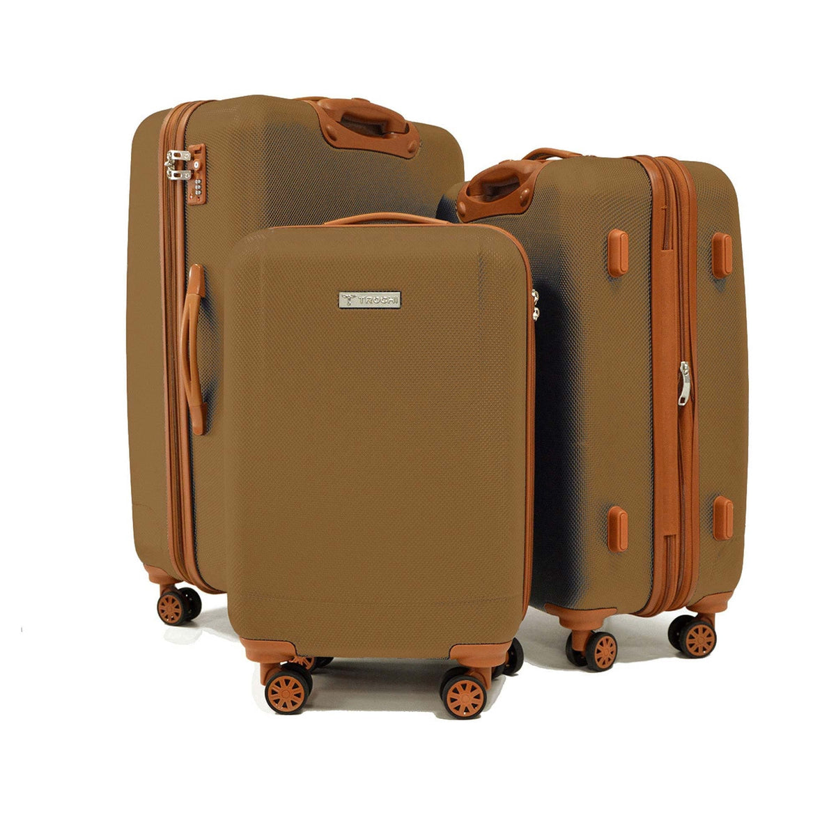Trochi Lux-Tex expandable 3 Piece ABS spinner Luggage Set