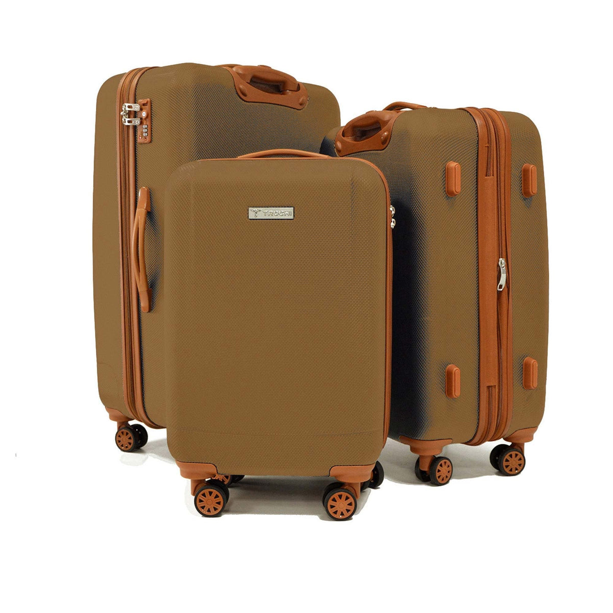 Trochi Lux-Tex expandable 3 Piece ABS spinner Luggage Set